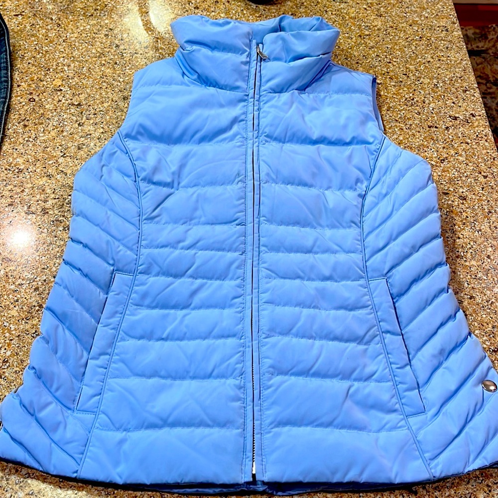 Talbots women’s vest size small light blue